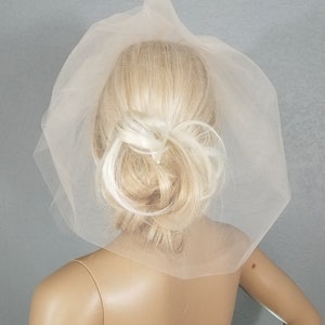 Bubble Veil With Blusher, Wedding Veil, Bridal Veil, Bubble Veil, Champagne Veil, White Veil, Ivory Veil, Pink Veil 画像 7