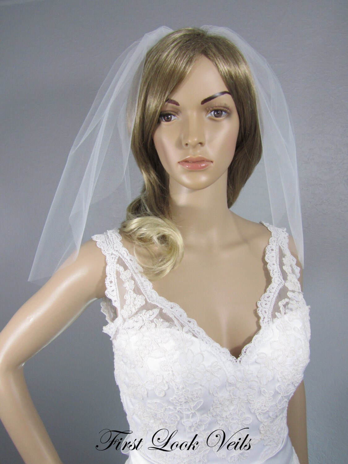 Handmade Shoulder length Bridal Veil Available in a wide selection of colours Handmade Shoulder length Bridal Veil Available in a wide selection of colours