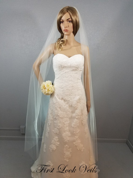 black and white wedding veil