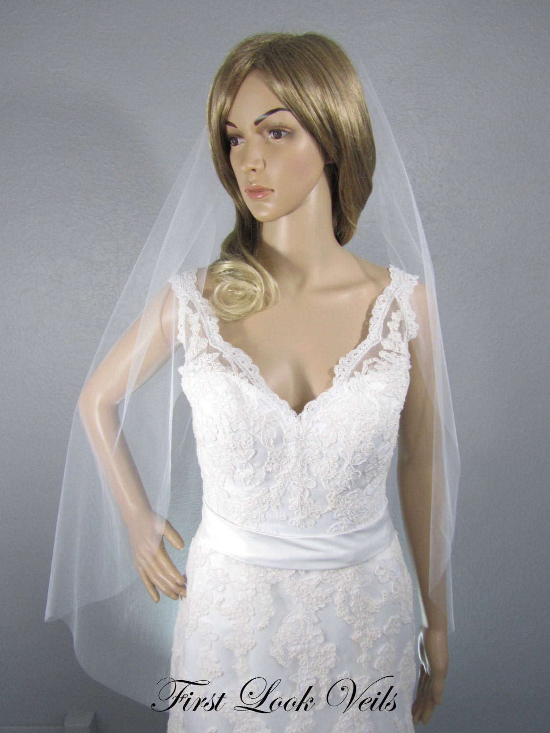 Fingertip Veil White Bridal Vail Wedding Vale Short Veil