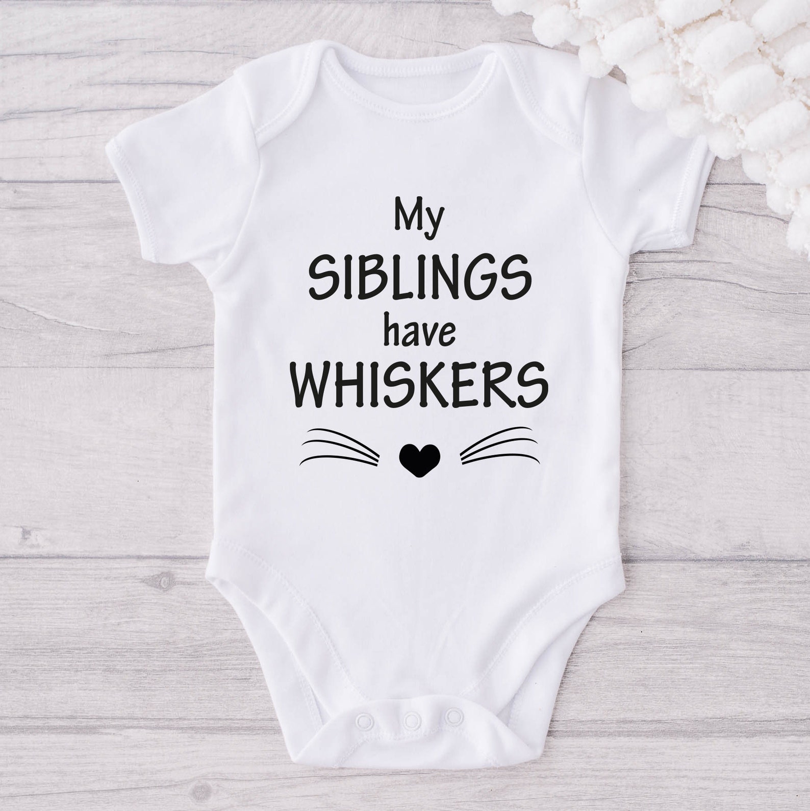 My Siblings have Whiskers Cat Themed Baby Vest Etsy