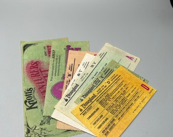 Billets d'entrée pour Disneyland & Knott's Berry Farm, années 60/70, sélection aléatoire du groupe, voir Options, Junk Journal, Scrapbooking