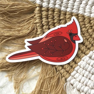 Naklejka winylowa z motywem ptaka świątecznego: prezent dla fana baseballu St. Louis Cardinals