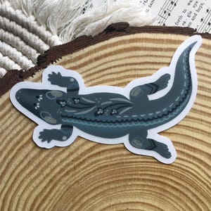 Folk Art Alligator Vinyl Sticker