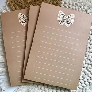 Moth Sticky Notepad: Cottagecore Lined To-Do List