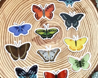 Butterfly Species Sticker Bundle: Cottagecore Waterproof Decals