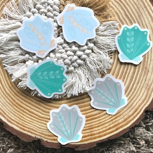 Muscheln Wandtattoo Set: Küsten Kinderzimmer, Strand Haus Dekoration