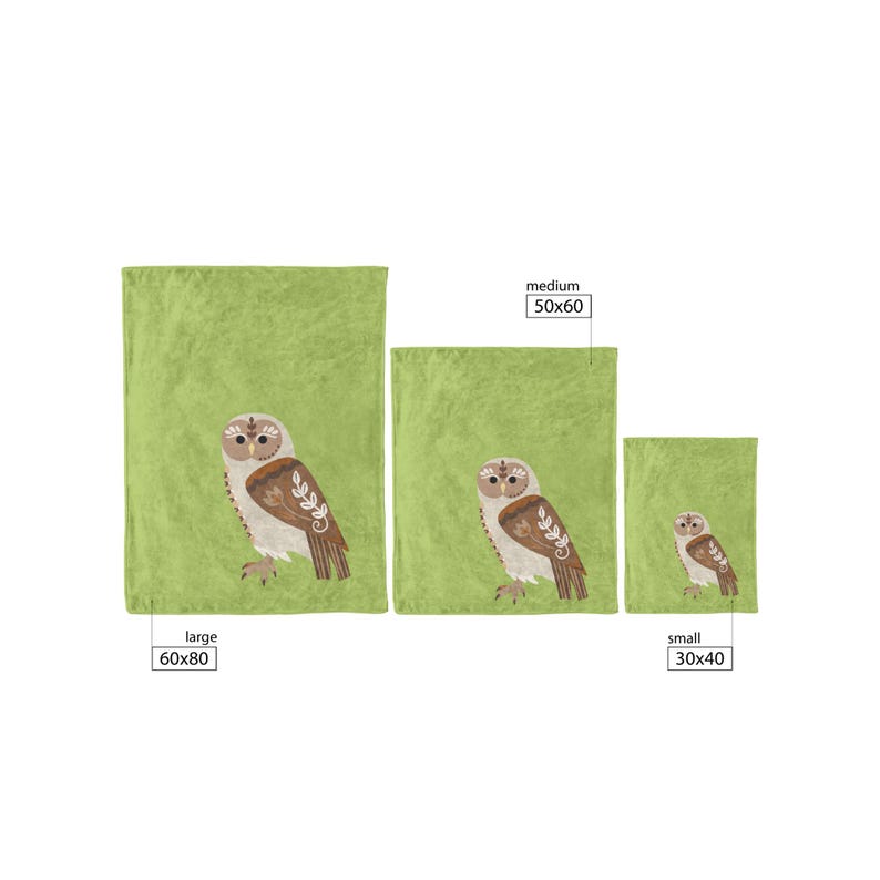 Tawny Owl Fleece Blanket: Cozy Book Corner Throw Blanket Bild 5