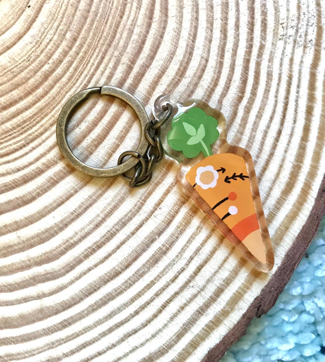 Cabbage Key Chain Carrot Keychain - Etsy