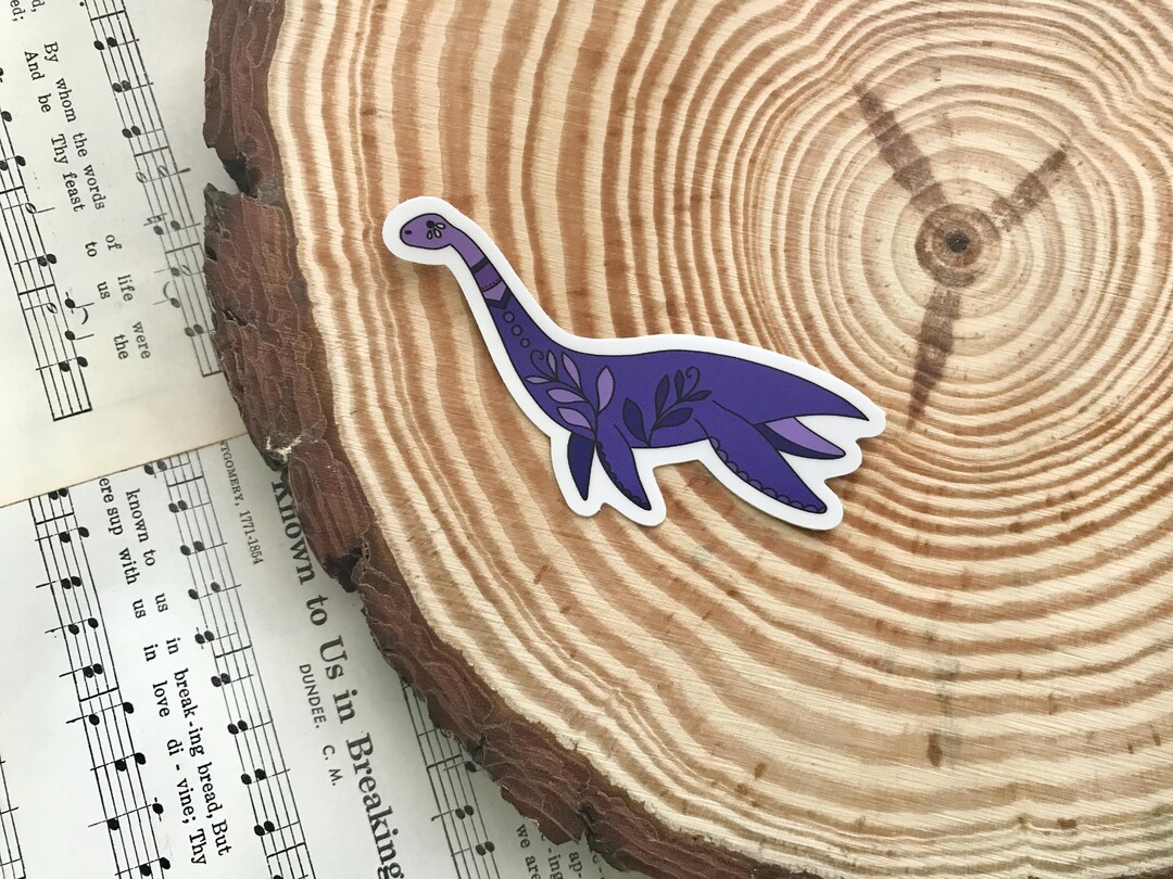 Plesiosaurus Vinyl Sticker: Waterproof Dinosaur Decal for Tumbler - Etsy