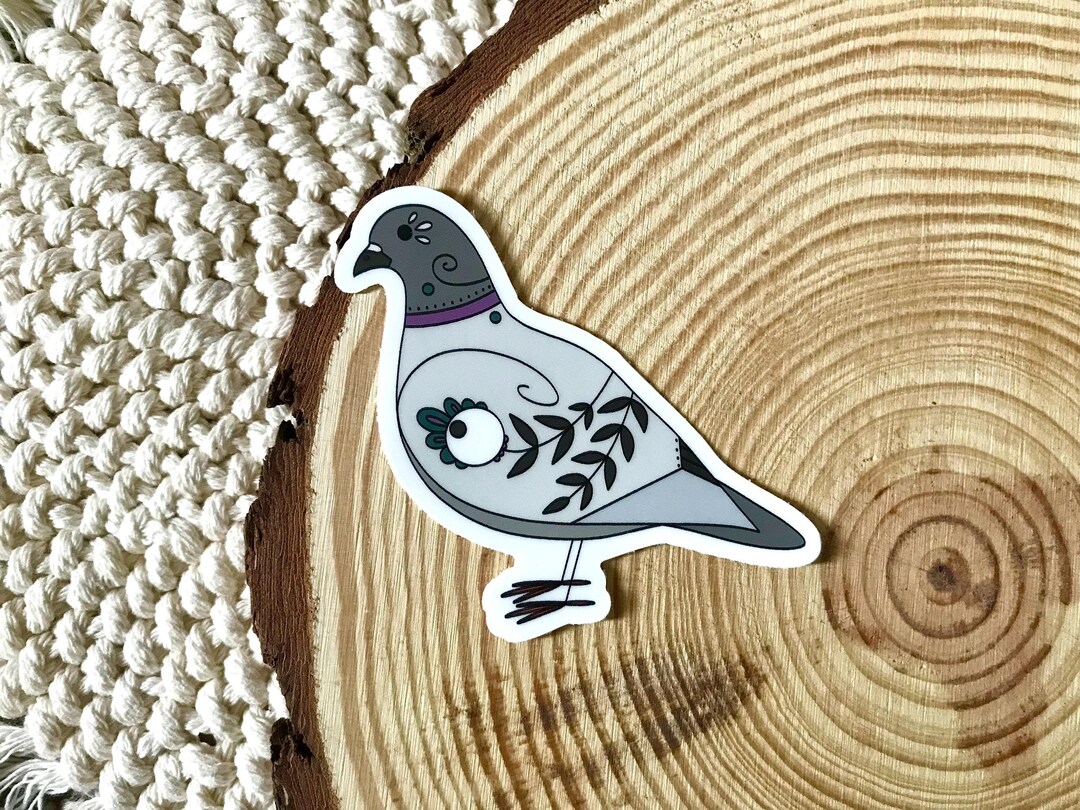 Pigeon Vinyl Sticker: Waterproof Bird Lover Decal - Etsy