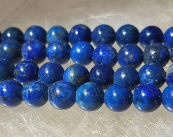 Lapis Lazuli Gemstone Beads, 6mm Round 15" Strands, Blue Gemstone Bead, Lapis Stone, Bead Supply, Jewelry Supply, Blue Mala Bead, Birthstone
