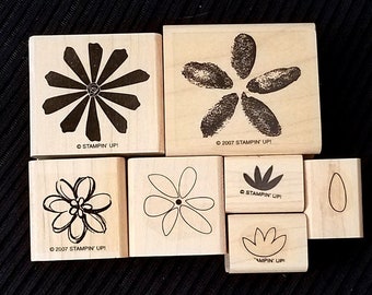 Stampin Up Rubber Stamps, Flower Designs, Choice, Wood Mounted, Stamping Tools, Collage, Scrapbooking, Cards, Art Supply Tool, Craft, Floral