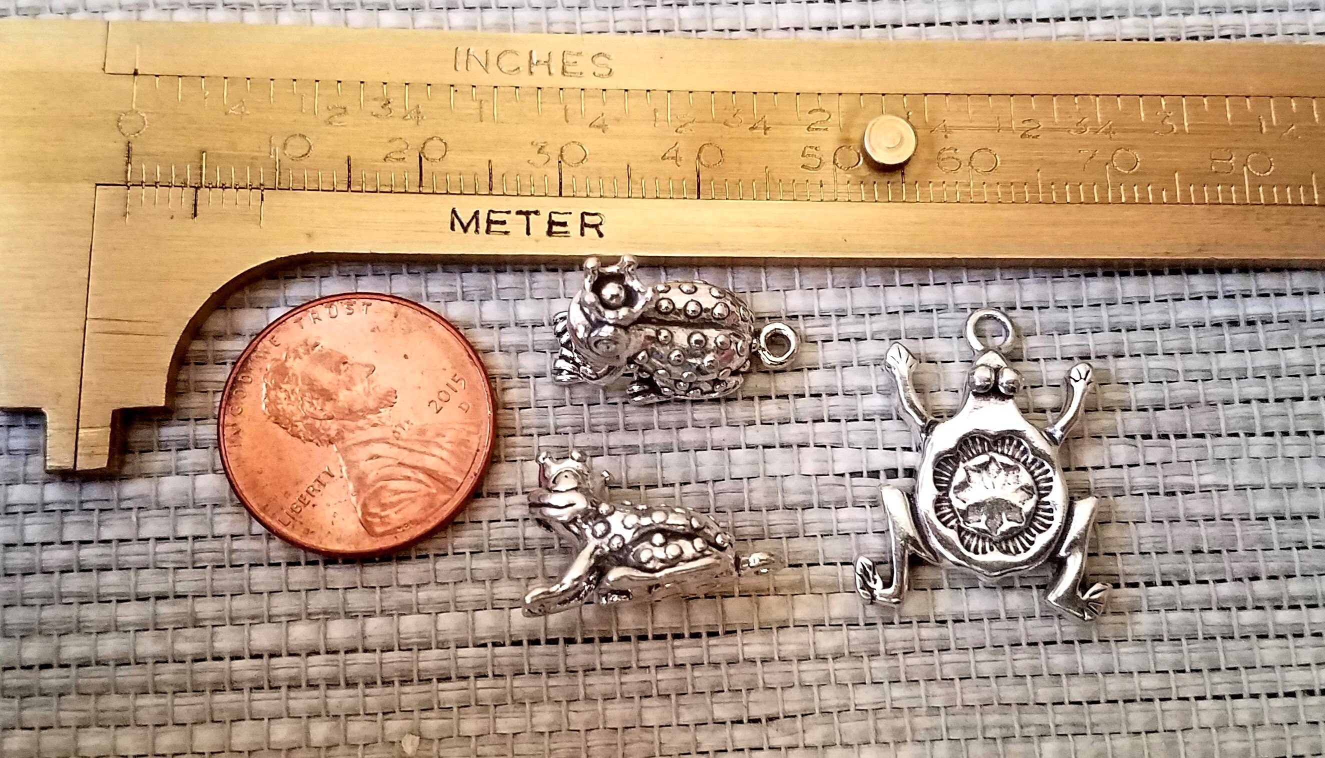 Sterling Silver Frogs, Prince Charming Frog, Southwest Frog, 925 Charm