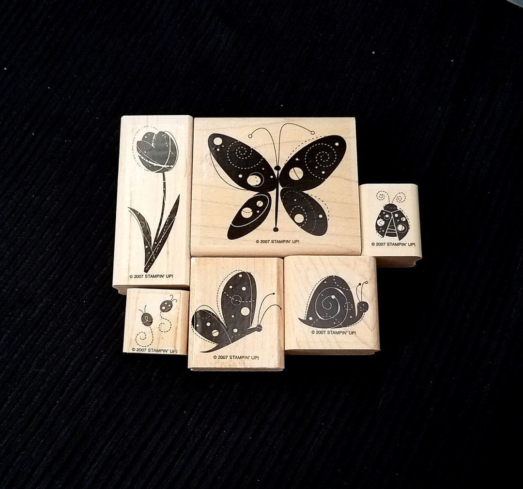 Stampin up Rubber Stamps, Garden Whimsy, Choice, Nature-butterfly-bee ...