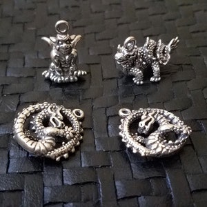 thumbnail interactive-video image 1 of Classic Designs Sterling Silver Mythical Dragon Charm – 925 Silver, 2.0g, Made In UK 1 of 4