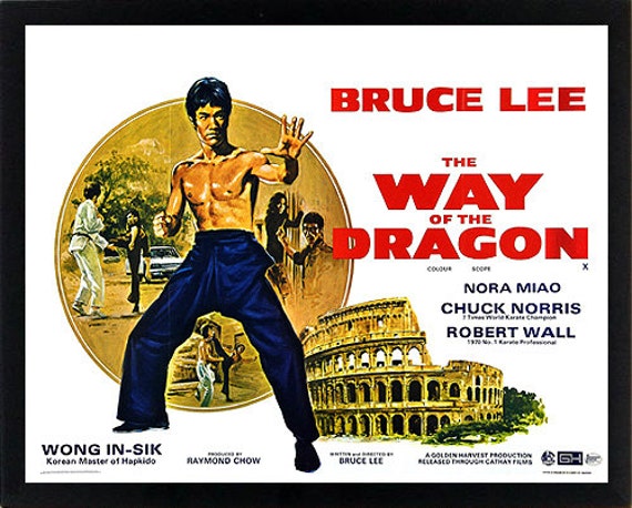 Bruce Lee Way of the Dragon Movie Poster Framed A Quality - Etsy
