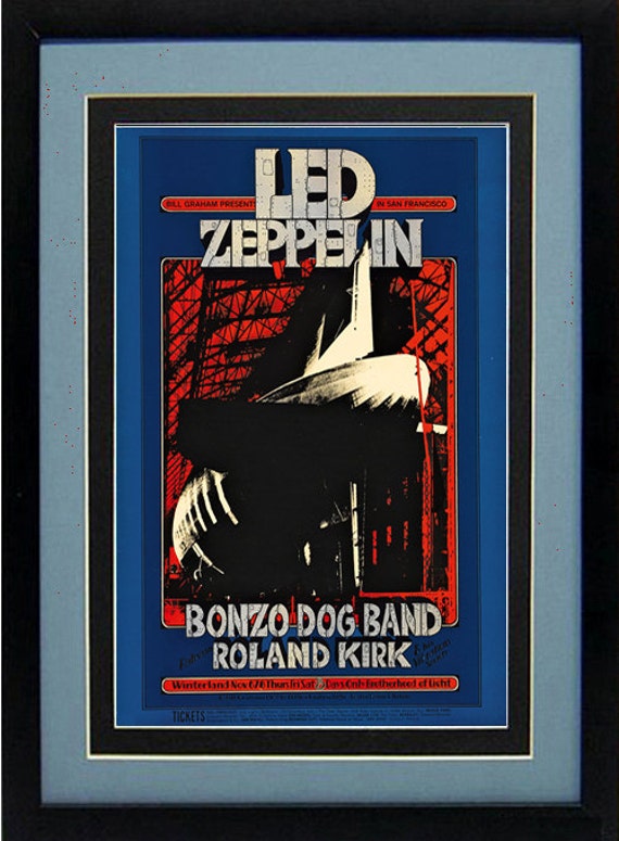 Wonderbaarlijk Rare Led Zeppelin Poster Set Custom Framed | Etsy AN-94
