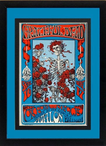 Discover LARGE The Grateful Dead 1960's Art Nouveau  & Mated Concert Poster  (Und)