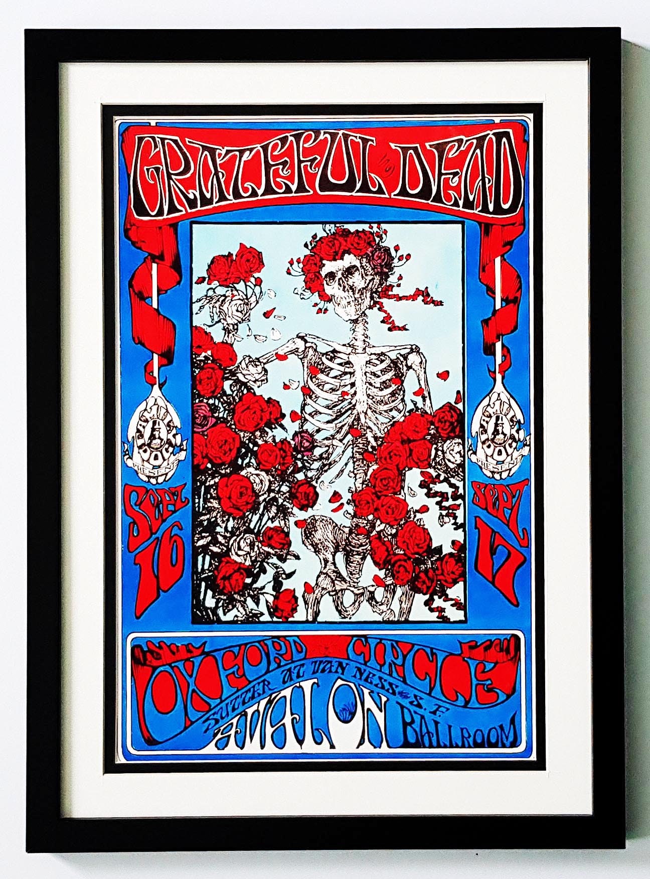 Discover LARGE The Grateful Dead 1960's Art Nouveau  & Mated Concert Poster  (Und)