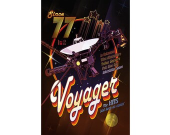 Voyager NASA JPL Retro Poster A+Quality Many Sizes Available