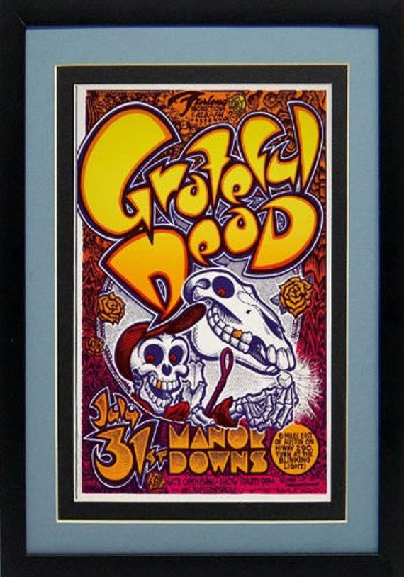 The Grateful Dead Framed & Mated Concert Poster 20 x15 Etsy