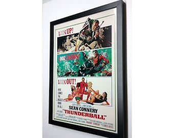 James Bond Thunderball Custom Framed Movie Poster