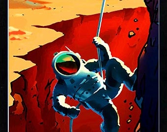 MARS NASA  Poster  Explorers Wanted Custom Framed A+ Quality