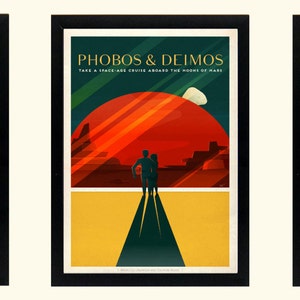 Spacex Mars Poster Set A Quality Framed 12x18 image 1