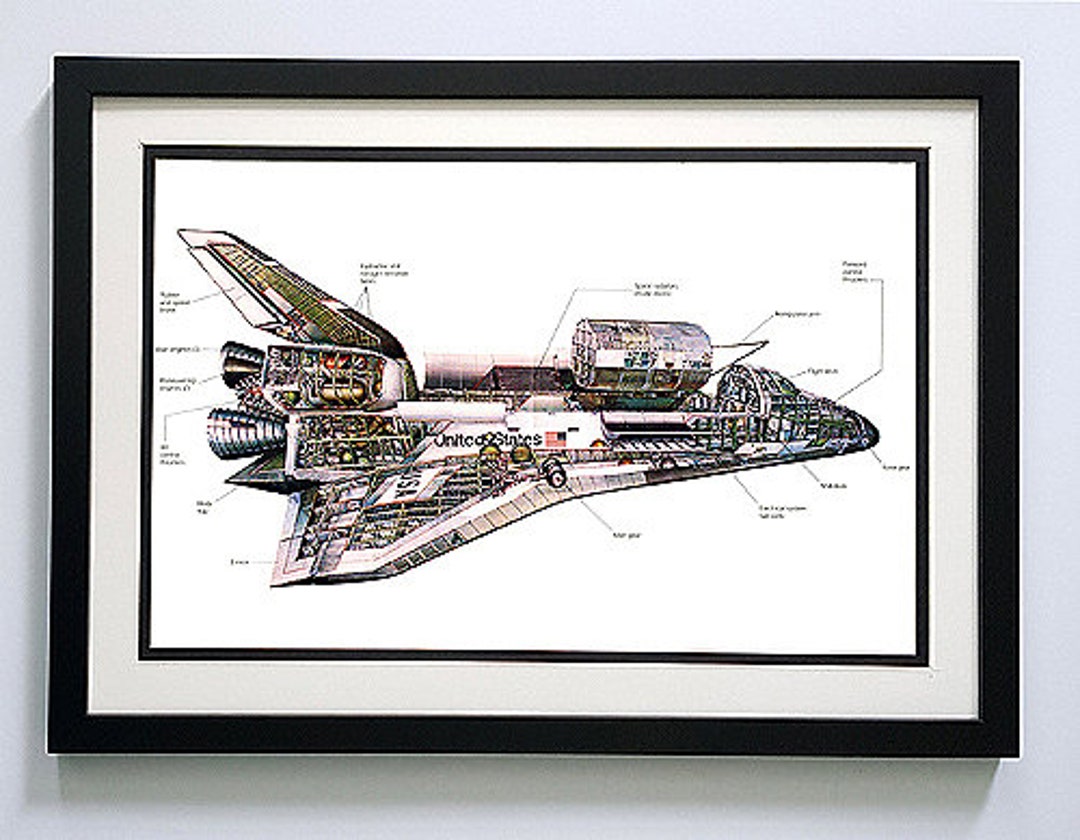 Space Shuttle Poster Custom Framed Print A Quality - Etsy