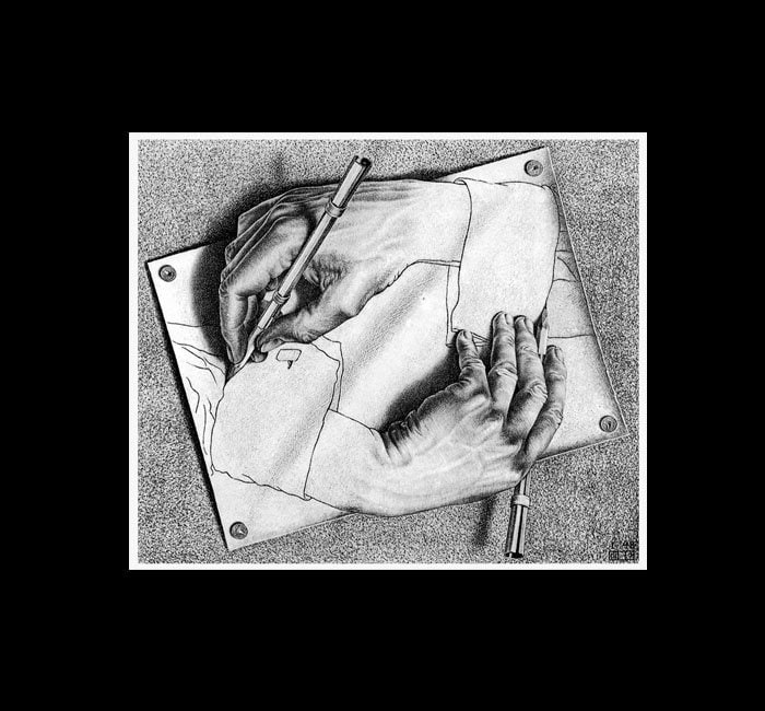 MC Escher Drawing Hands Poster Print lupon.gov.ph