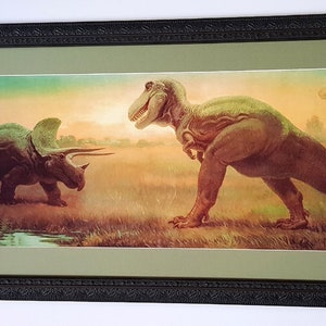 OFITIN Vintage Dinosaur Poster Cretaceous Wall Decor Dinosaur Art Kids  Bedroom Poster Poster Decorative Painting Canvas Wall Art Living Room  Posters