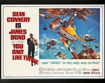 James Bond from You Only Live Twice Custom Framed Movie Poster Framed