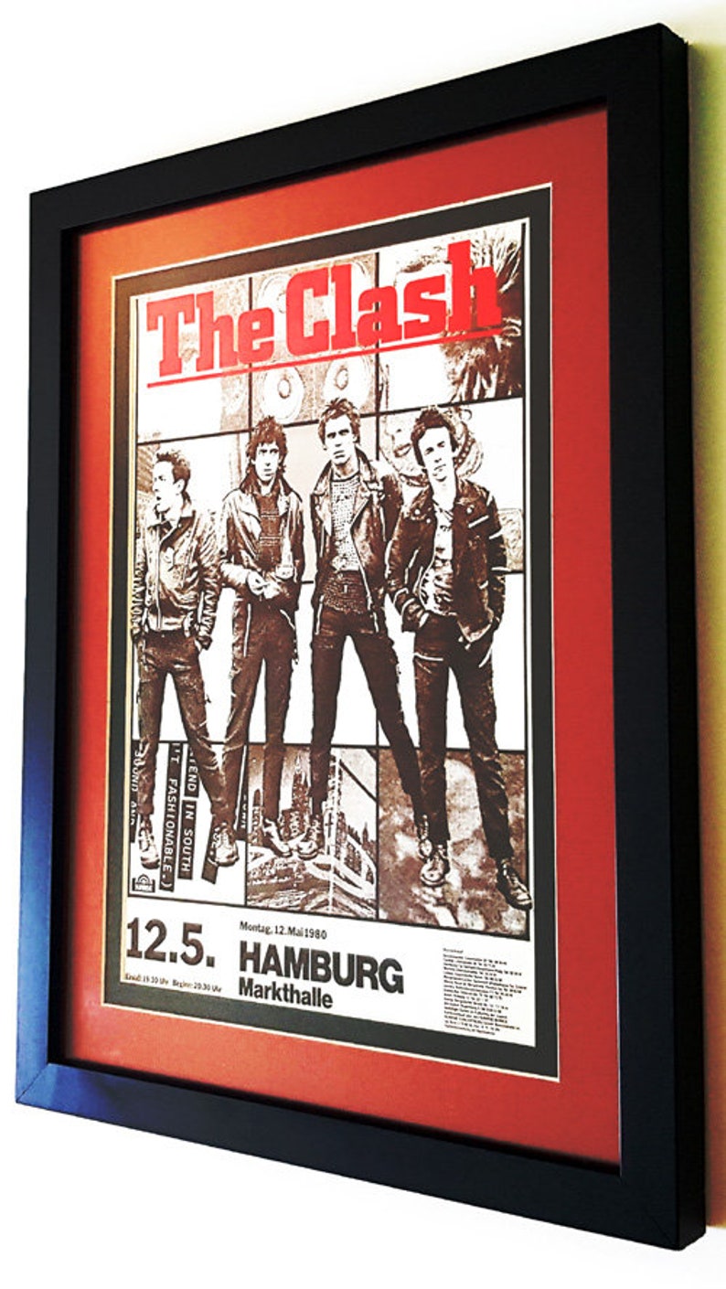The Clash Concert Poster Double Mated Framed Print Highest Etsy