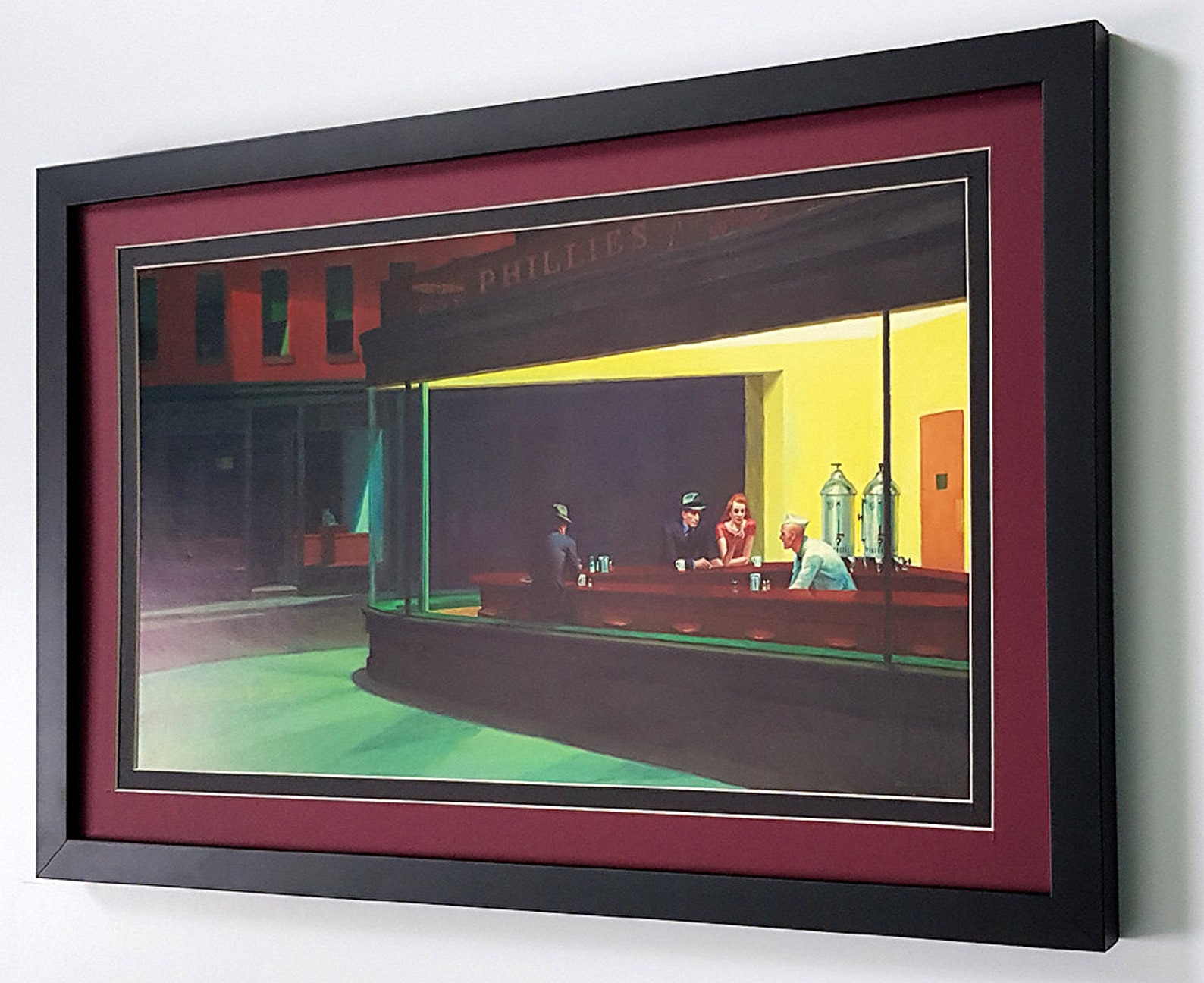 Night Hawks by Edward Hopper Finest Quality Framed Art Print Etsy