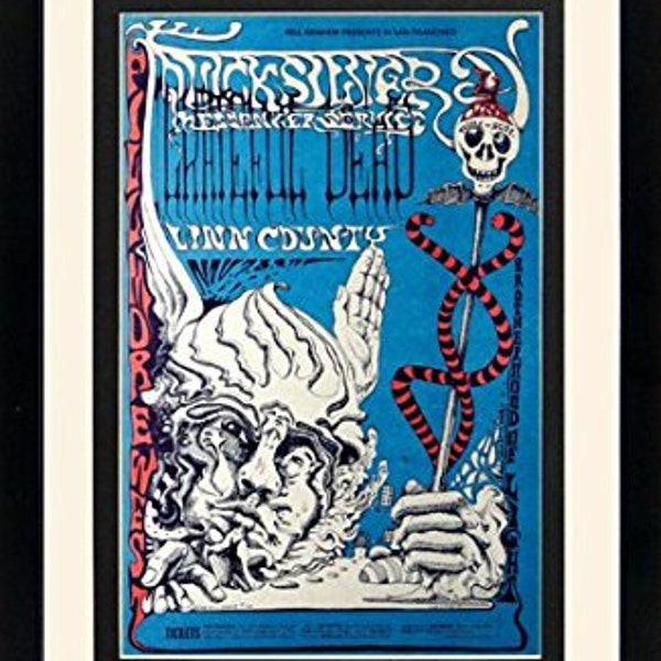 Grateful Dead concerto Poster incorniciato & accoppiato 15 x 20 pollici
