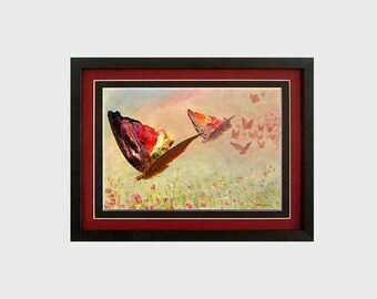Albert Bierstadt Butterflies Framed Print Finest Quality