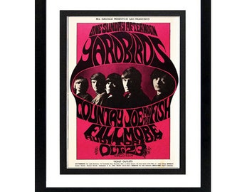 Póster de Yardbirds enmarcado de la más alta calidad enmarcado y apareado