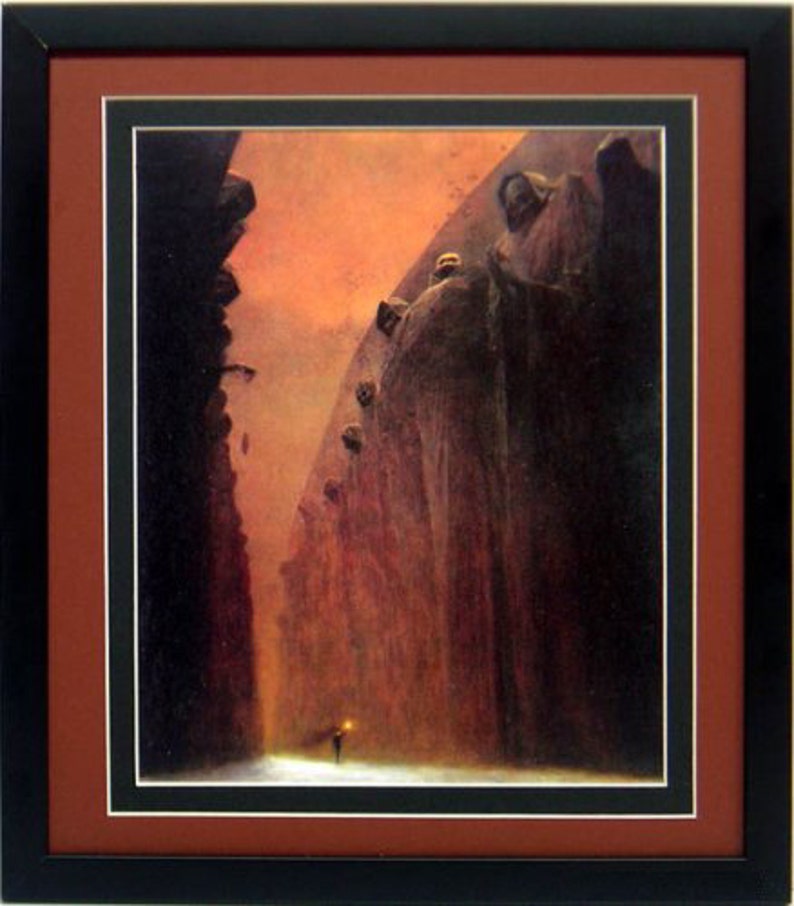 Framed Beksinski Art Poster Valley of Death 15x20 Etsy