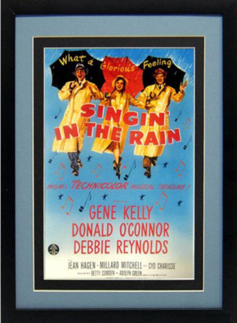 Singing in the Rain Movie Poster Framed Etsy