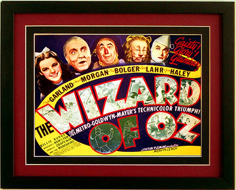 The Wizard of Oz Movie Ad Poster Framed 15x12 image 1