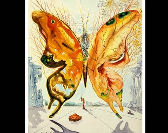 Canvas Print Salvador Dali Butterfly