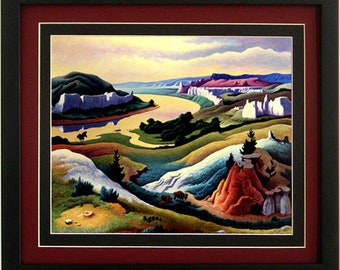 Lewis and Clark Corps of Discovery Thomas Hart Benton Art Poster Custom Framed A+ Quality