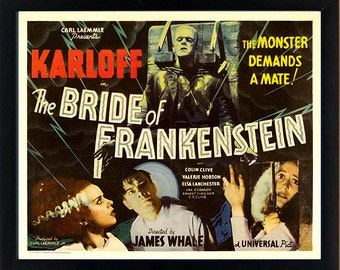 The Bride of Frankenstein Framed Quality Print and Framing 19x25 Inches