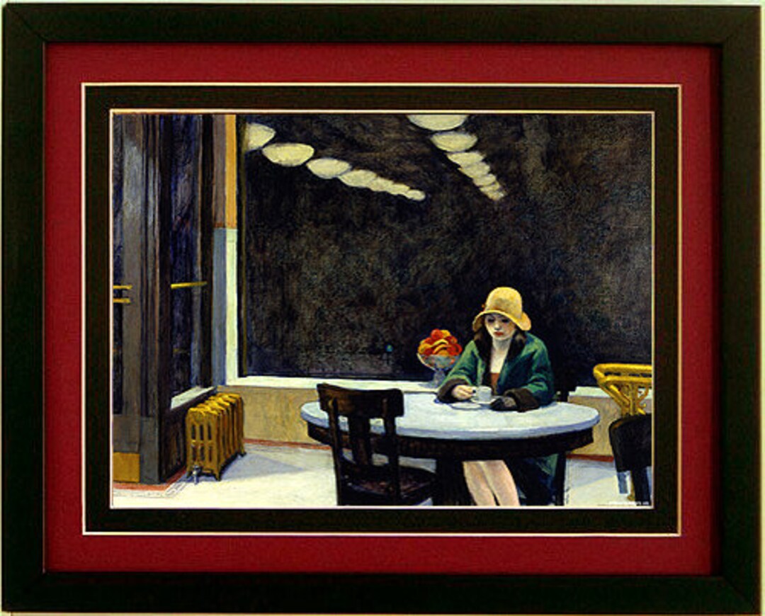 Automat by Edward Hopper Finest Quality Framed Print Etsy