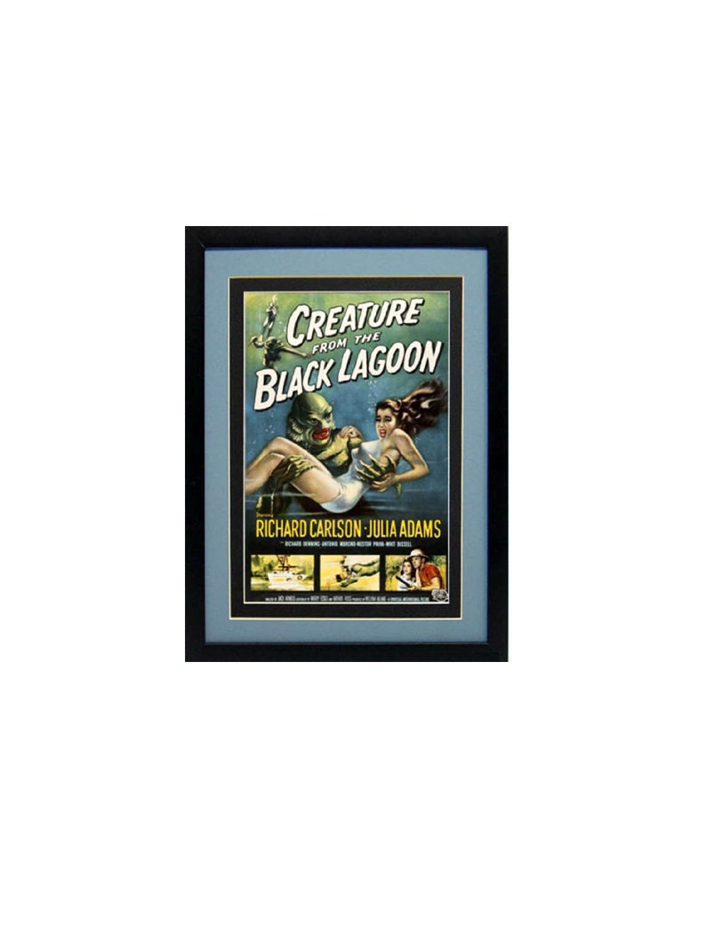 Creature From The Black Lagoon Poster Framed 12 X15 Inches Etsy Creature From The Black Lagoon Poster Framed 12 X15 Inches Etsy