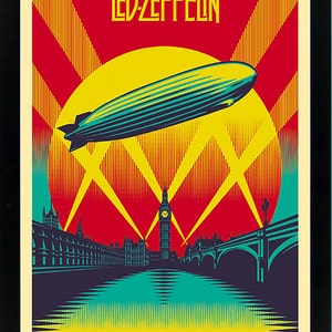 Ongekend Led Zeppelin Poster Framed Quality Print and Framing | Etsy UO-29