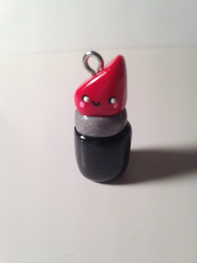 Polymer Clay Kawaii Lipstick Charm Clay Lipsticks Clay Pendant Makeup