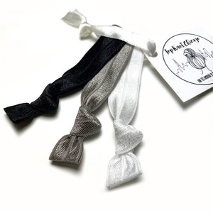 Monochrome Package Set of 3 Hair Ties image 2