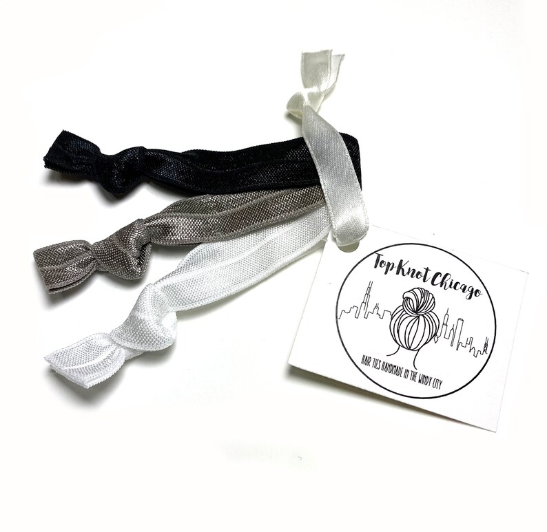 Monochrome Package Set of 3 Hair Ties image 1